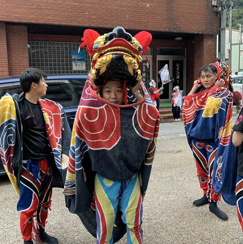 宇奈月　獅子舞。